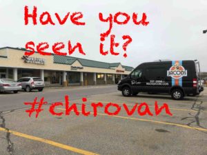 If you see it, take a picture, share it, hashtag it! #chirovan