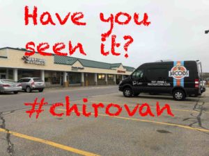 If you see it, take a picture, share it, hashtag it! #chirovan 